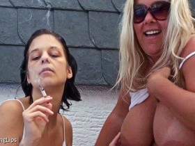 Vorschaubild vom Privatporno mit dem Titel "Sommerliches Lesbo-Rauchen" von SweetLongLips