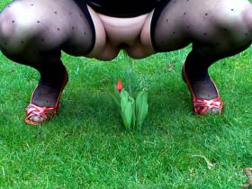 Vorschaubild vom Amateurporno mit dem Titel "Tulpe mit NS begossen" von NS-4you